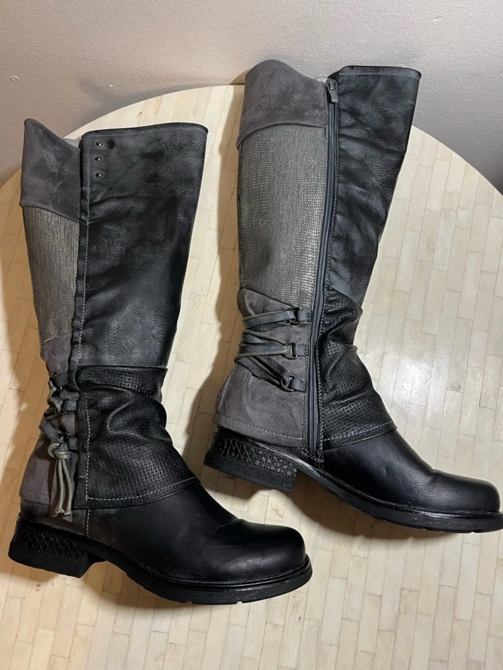 Patrizia by SpringStep Maxie Dark Gray Over the Knee Boots size 40